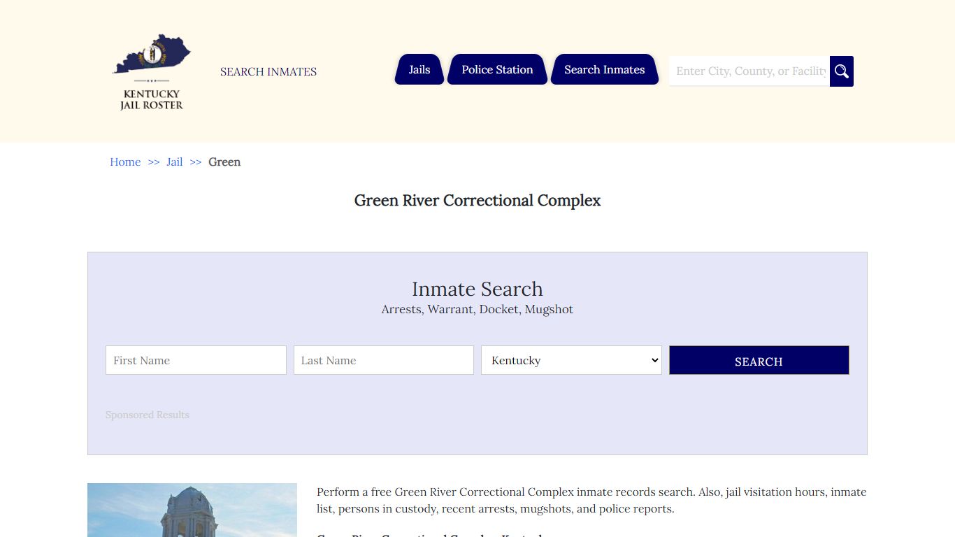 Green River Correctional Complex | Jail Roster Search