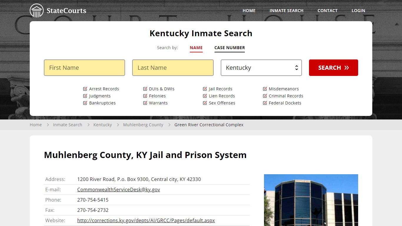 Green River Correctional Complex Inmate Records Search, Kentucky ...